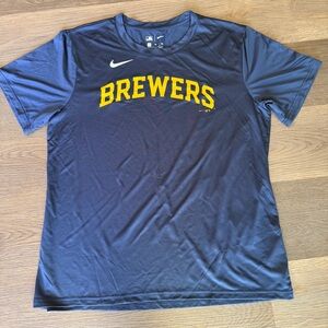 Milwaukee Brewers The Nike T-shirt Men's XLarge Short Sleeve Dri Fit Baseball